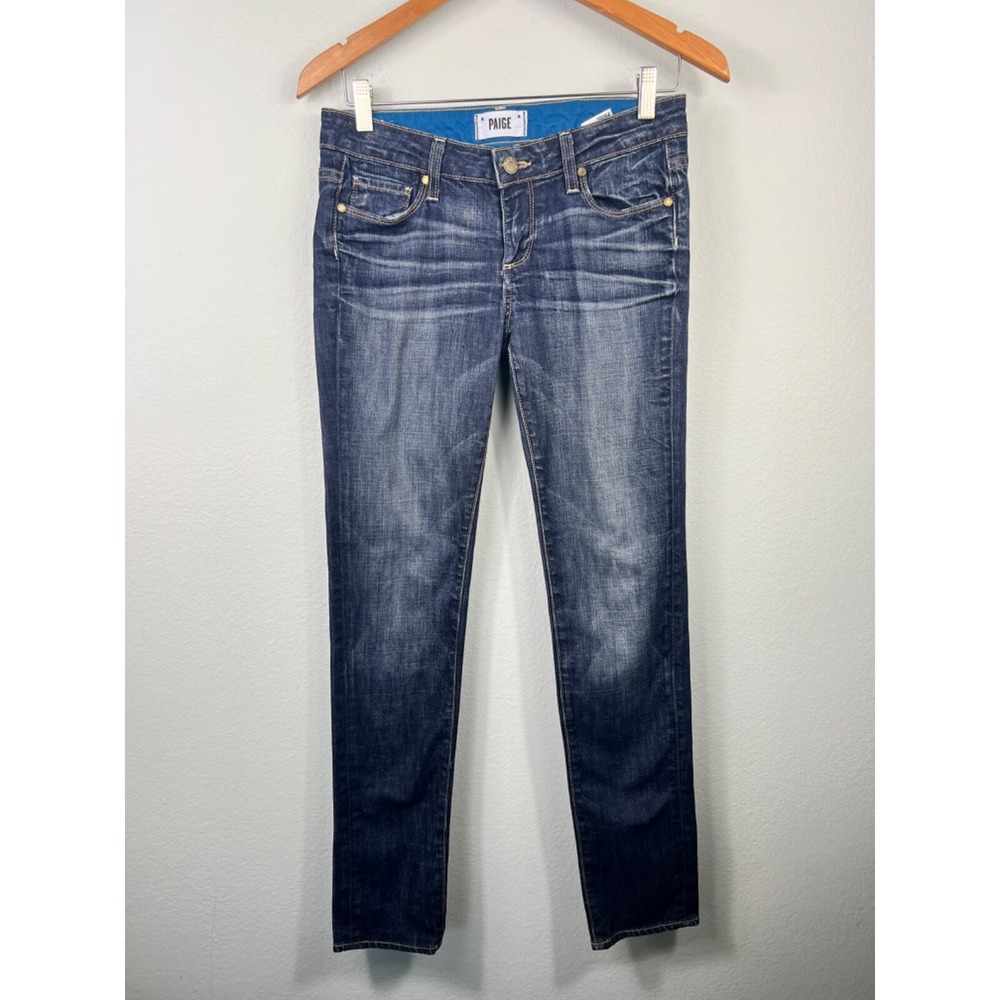 Paige Jeans Women 26 Blue Jimmy Jimmy Skinny Dark Wash Stretch Denim Made in USA